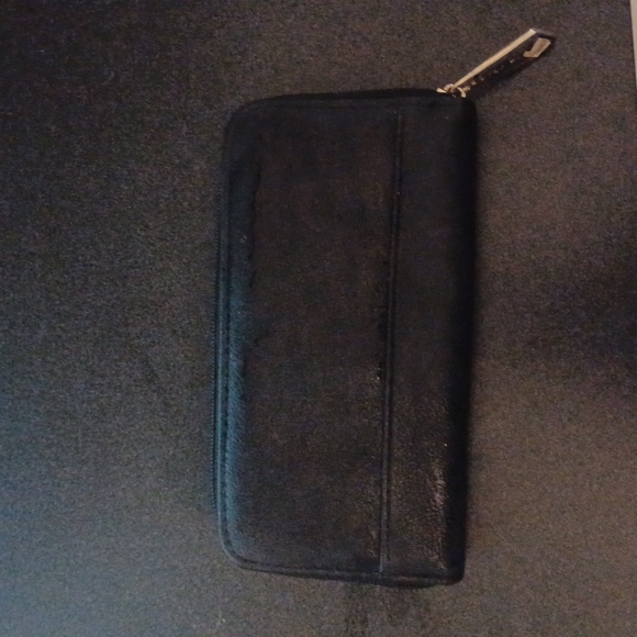 Black Clutch wallet by Ramage with front zipper pocket - Picture 2 of 3